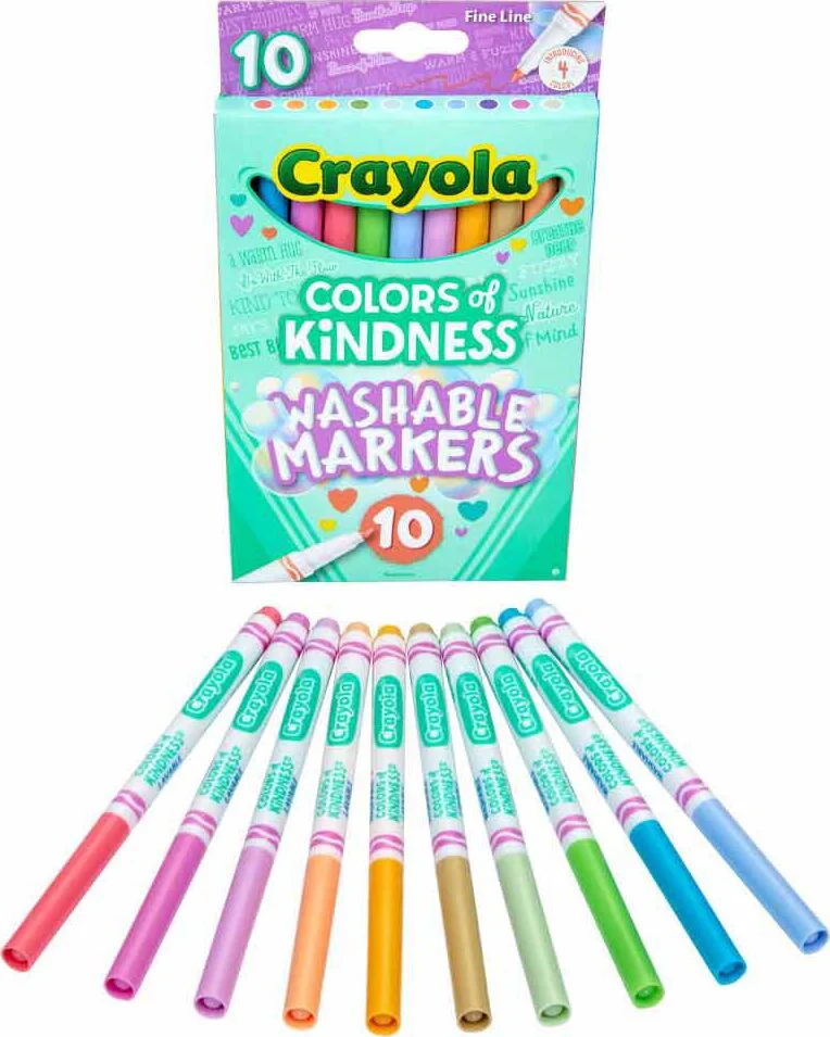 10 Ct Washable Colors of Kindness Markers, Fine Line - Image 2