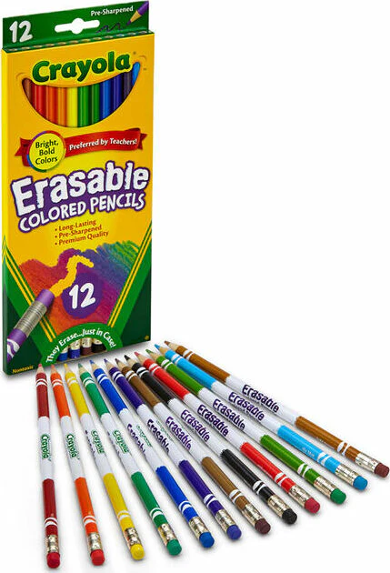 12 Pack Erasable Colored Pencils - Image 3