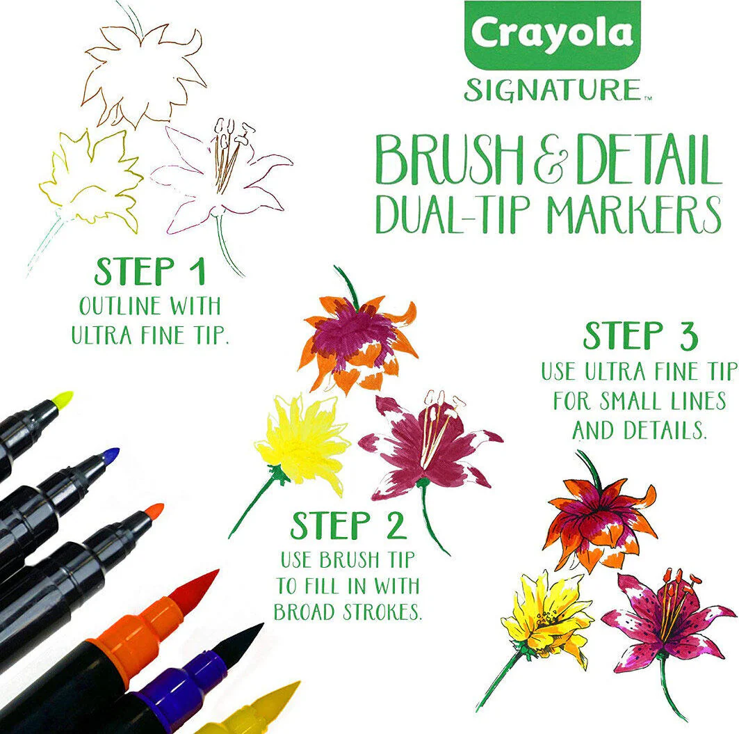 16 Count Signature Brush and Detail Dual-Tip Markers - Image 5