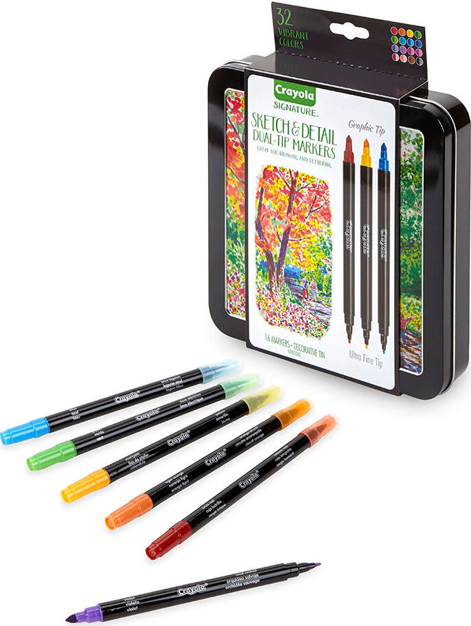 16 Count Signature Sketch and Detail Dual-Tip Markers - Image 3