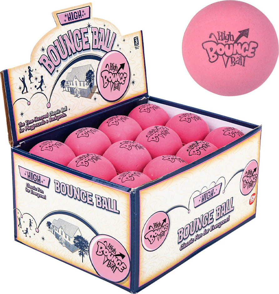 2.5" Rubber Pink High Bounce Ball - Image 5