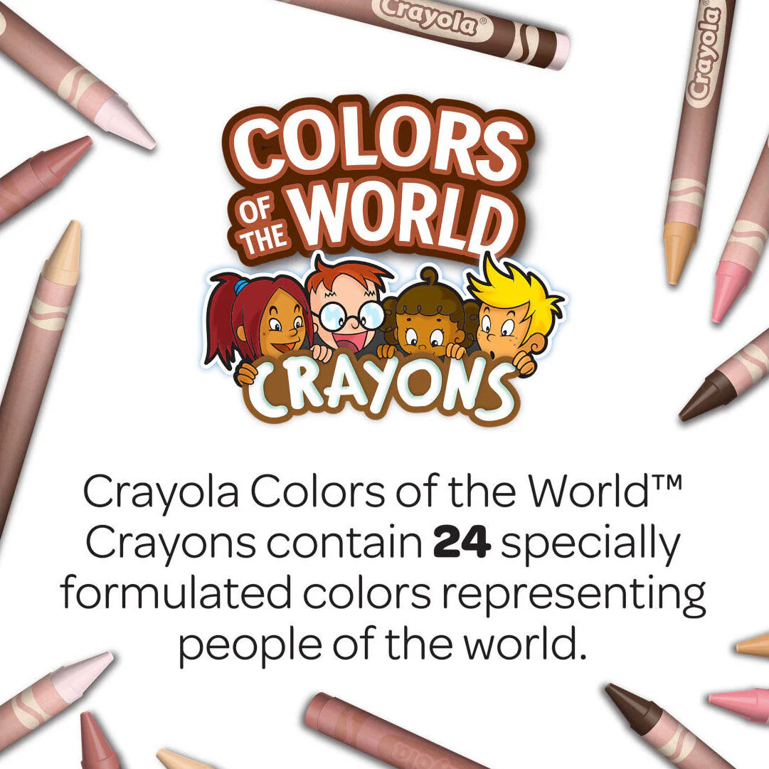 24 Ct Crayons, Colors of the World - Image 2