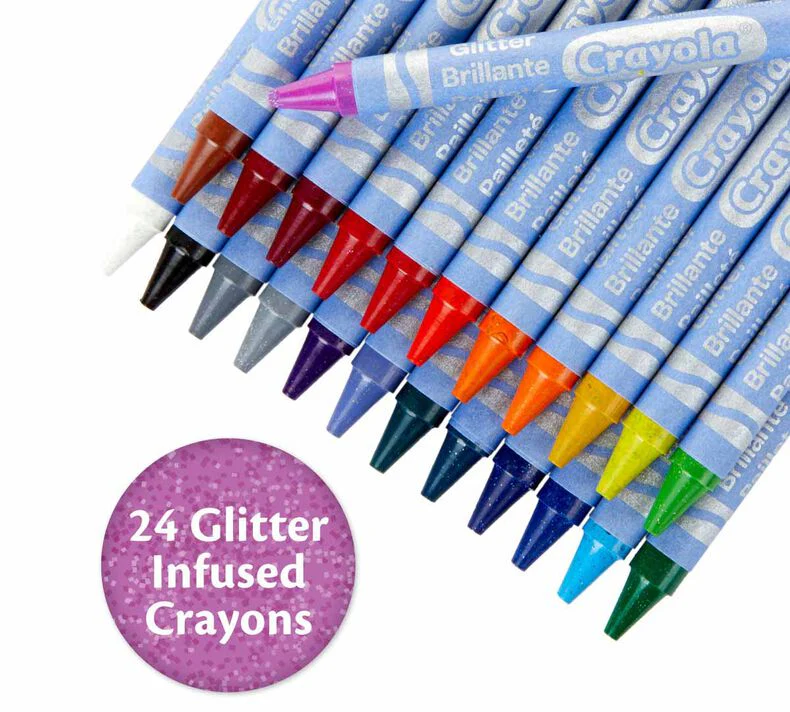 24 Pack Glitter Crayons - Image 3