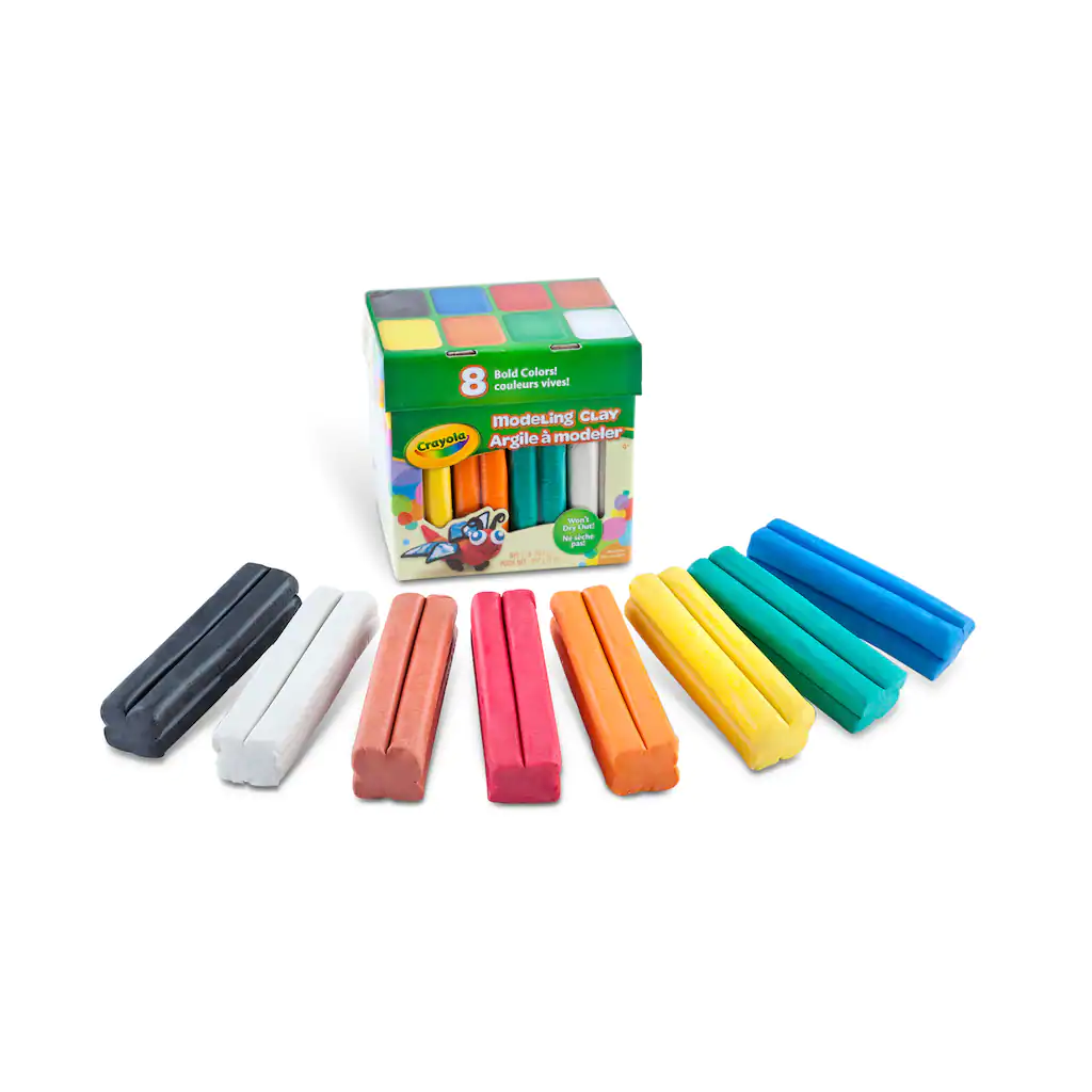 Modeling Clay - 1/4 Lb of each Color - Red, Yellow, Blue, Green, Brown, Black, Orange, White - Image 2