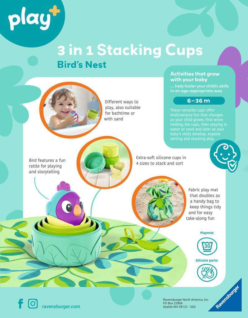 3-in-1 Stacking Cups: Bird's Nest - Image 2