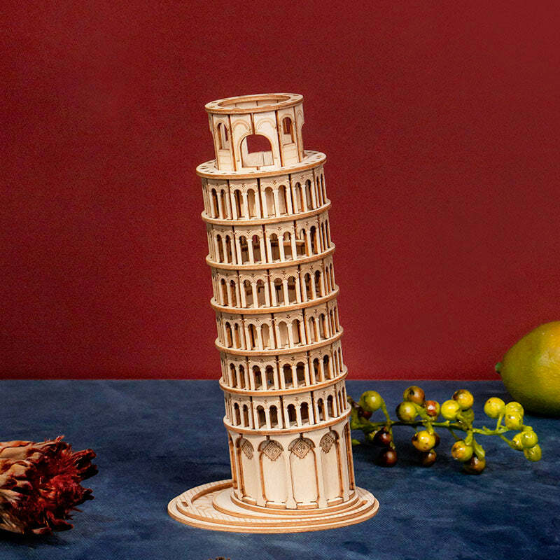 3D Modern Wooden Puzzle - Leaning Tower Of Pisa - Image 2