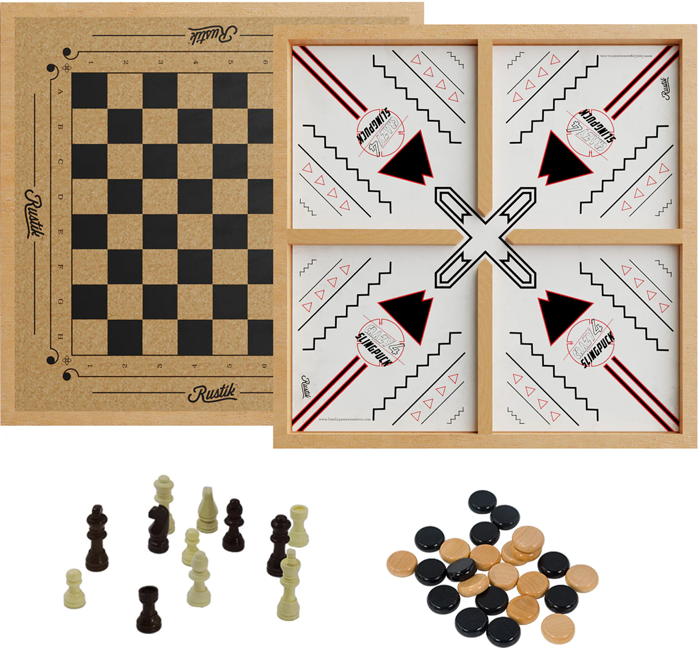 Rustik Crazy 4 Slingpuck 3 in 1 Game Board - Image 4