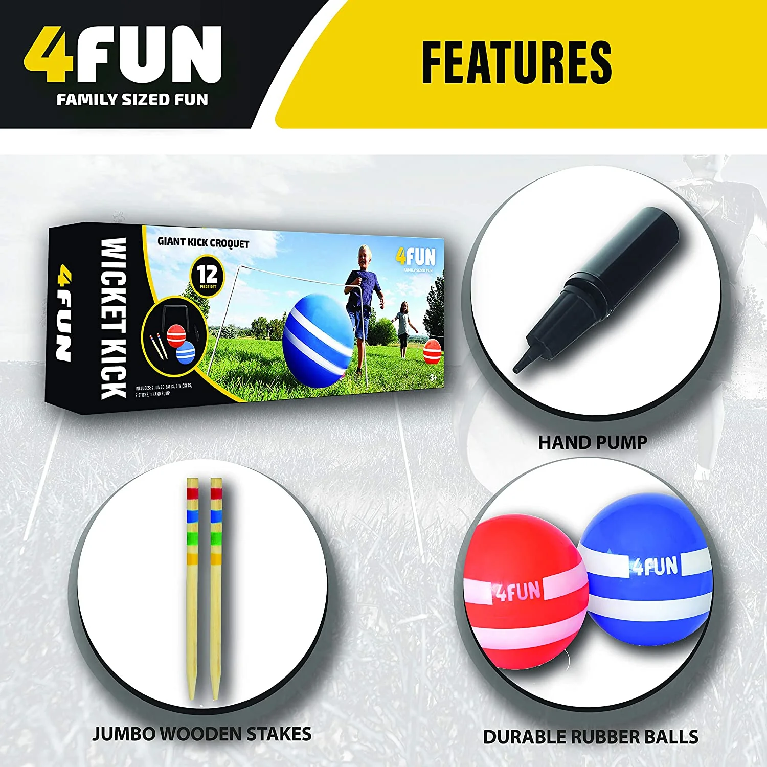 4Fun Wicket Giant Kick Croquet - Image 4
