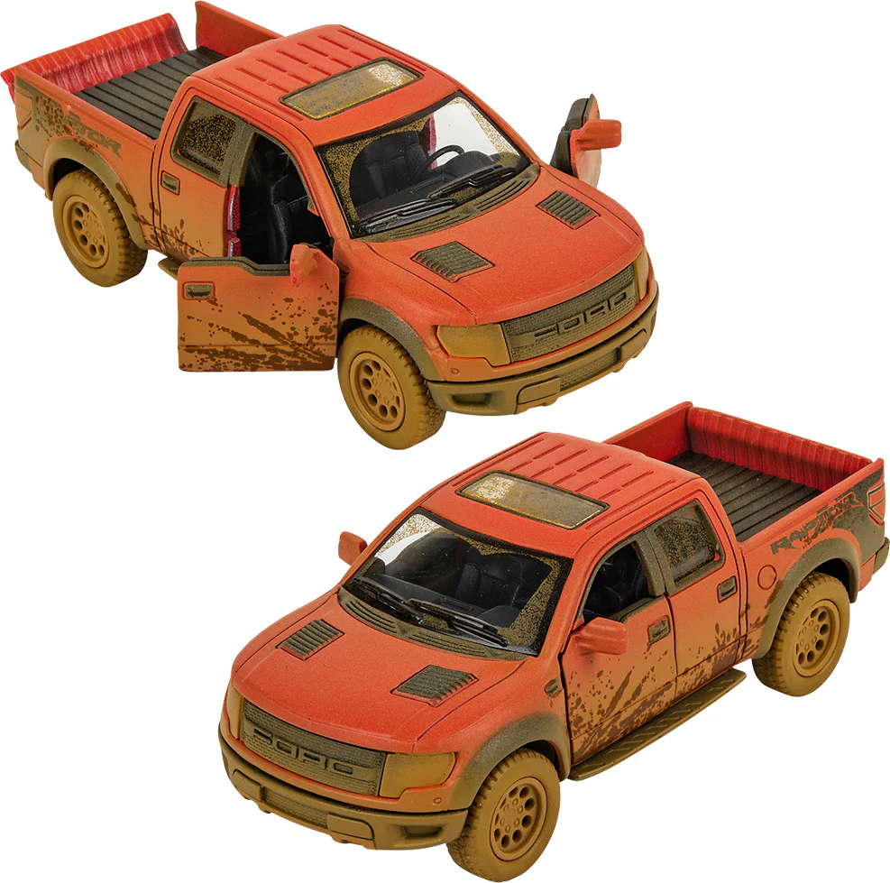 5" Die-cast Ford F-150 Svt Raptor Muddy (Assorted) - Image 2