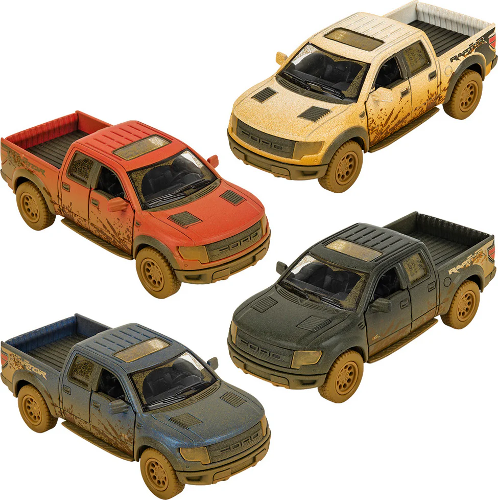 5" Die-cast Ford F-150 Svt Raptor Muddy (Assorted) - Image 4