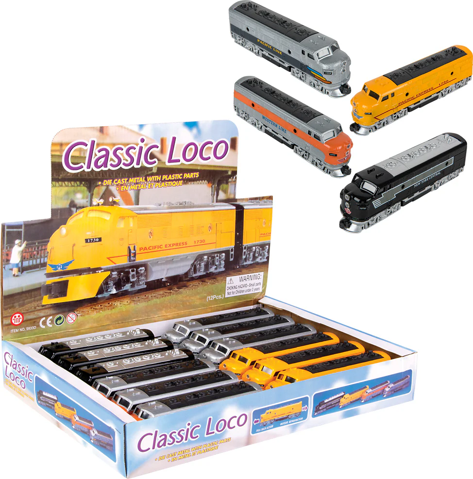 6.5" Die-cast Pull Back Classic Loco Diesel Train - Image 4