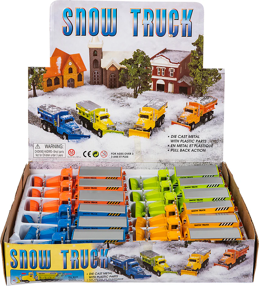 6.5" Die-cast Pull Back Snow Plow 12/ Display - Image 2