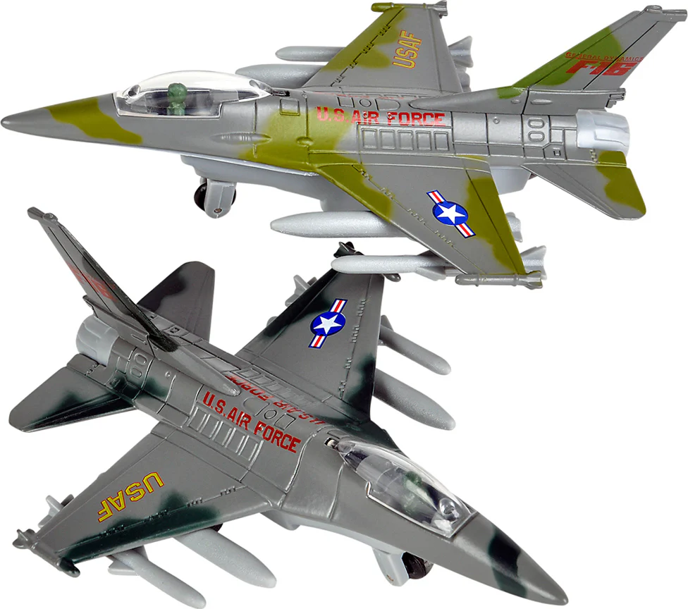 6" Die-cast Pull Back F-16 Fighting Falcon - Single