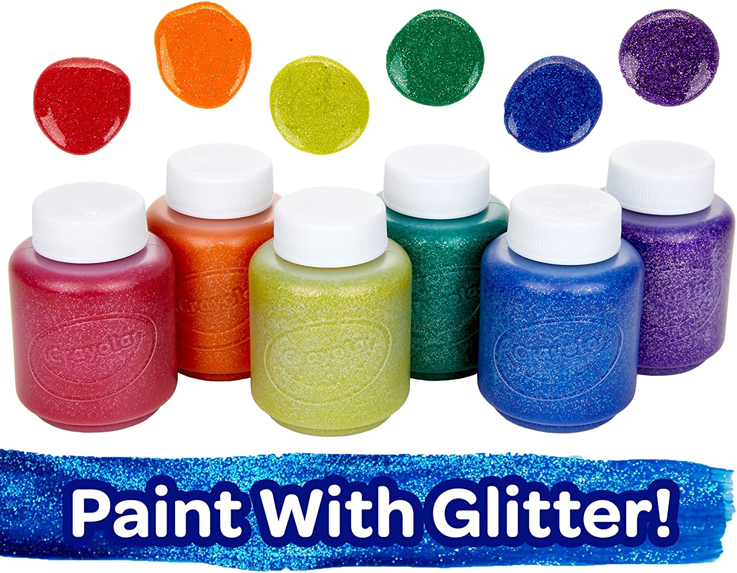 6 Pack Glitter 2oz Washable Project Paint - Image 3