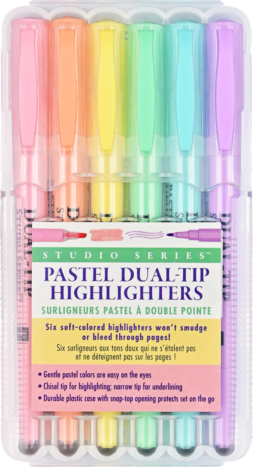 6pk DualTip Pastel Highlighters