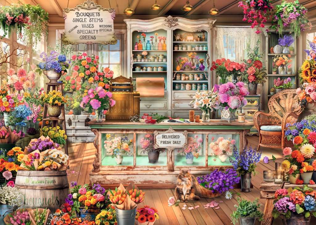 All Seasons Flower Shop 1000 Pc Puzzle - Image 2
