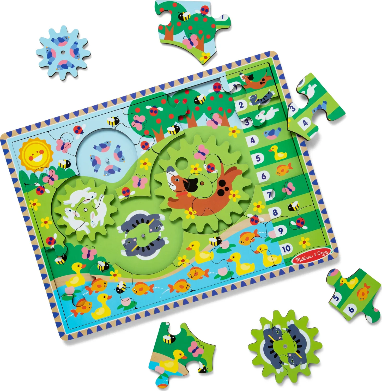 Animal Chase I-Spy Wooden Gear Puzzle - Image 3