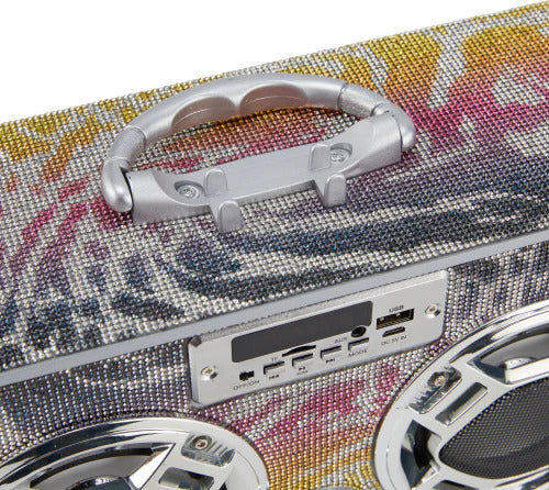 Animal Print Bling Boombox - Image 4