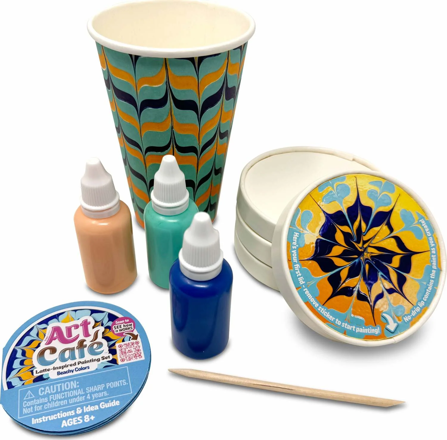 Art Café Latte-Inspired Painting Set - Beachy Colors - Image 2
