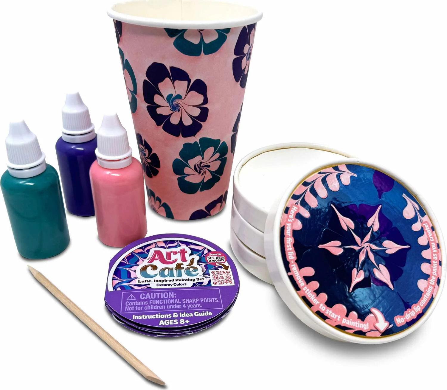 Art Café Latte-Inspired Painting Set - Dreamy Colors - Image 2