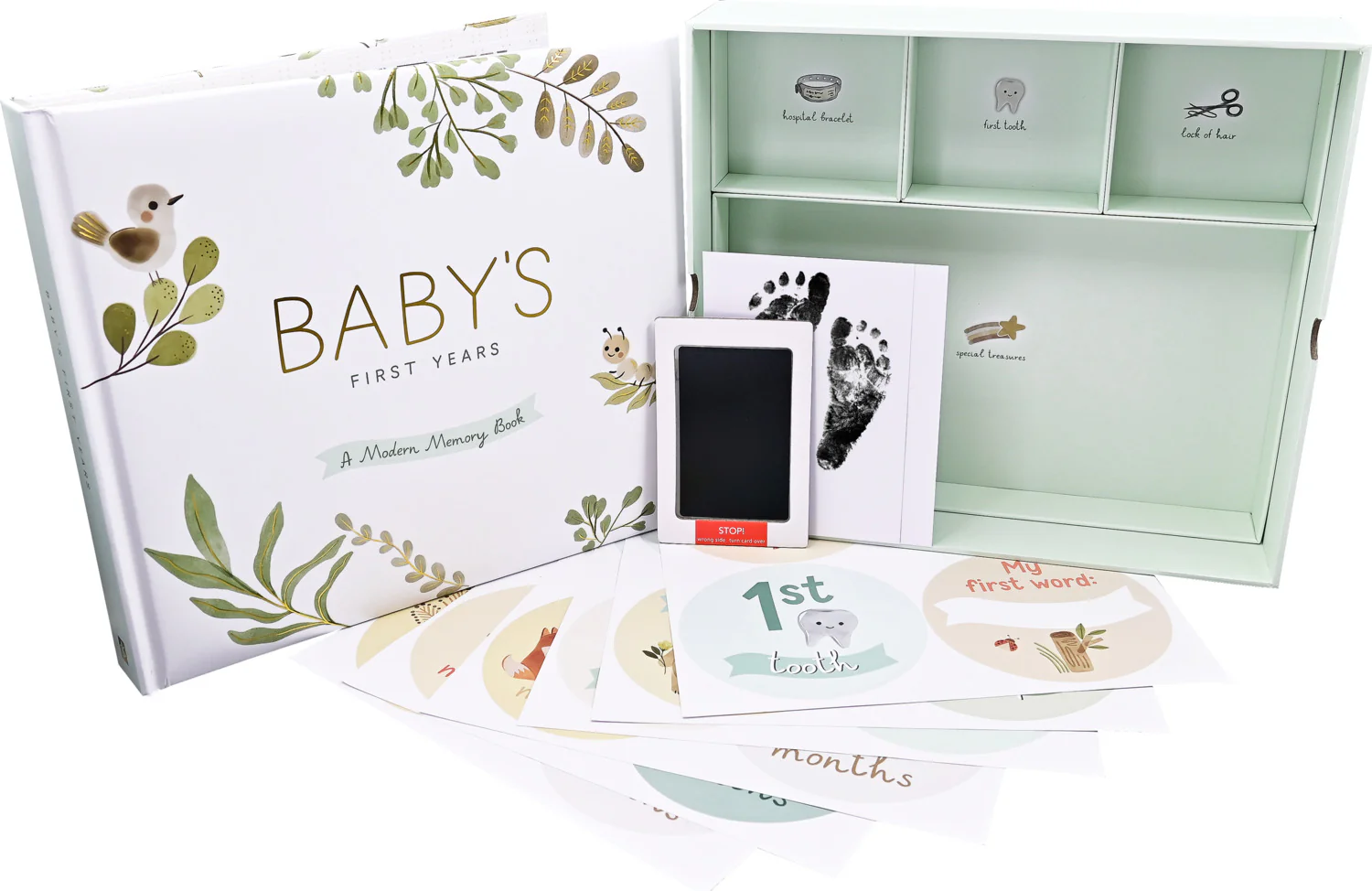 Baby's First Years-A Modern Memory Book with Keepsake Box
