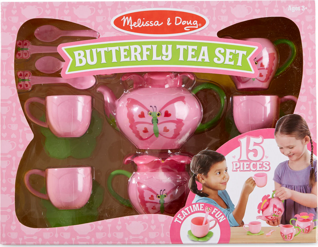 Bella Butterfly Pretend Play Tea Set - Image 2