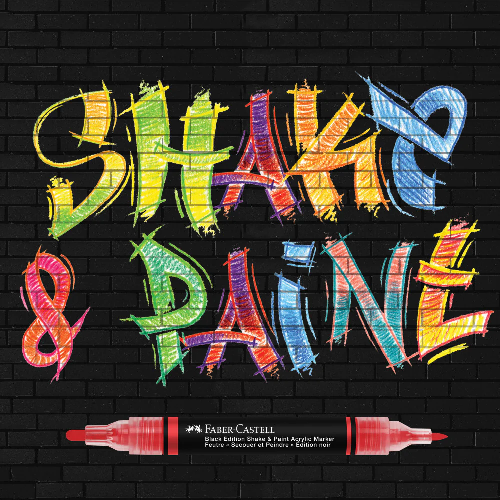 Black Edition Shake & Paint Markers - 6ct Classic - Image 2