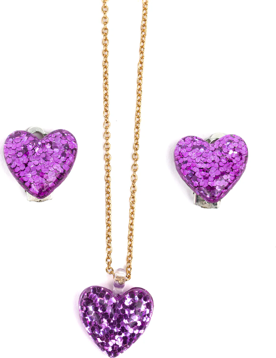 Boutique Glitter Heart Necklace (assorted) - Image 2
