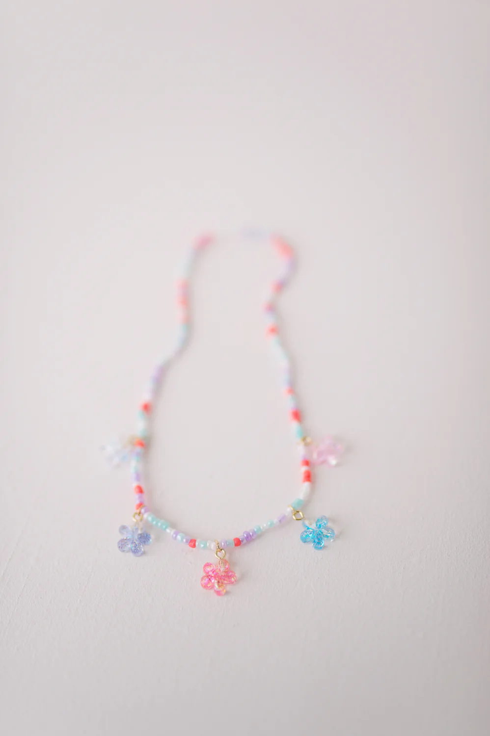 Boutique Shimmer Flower Necklace - Image 3