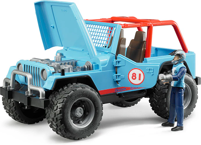 Bruder Jeep Cross Country Racer With Driver - Blue - Image 3