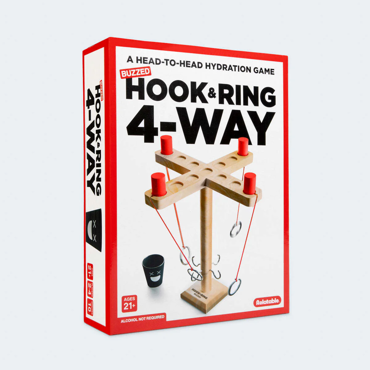 Buzzed 4-Way Hook & Ring Drinking Game - The Ring Toss to Rule All