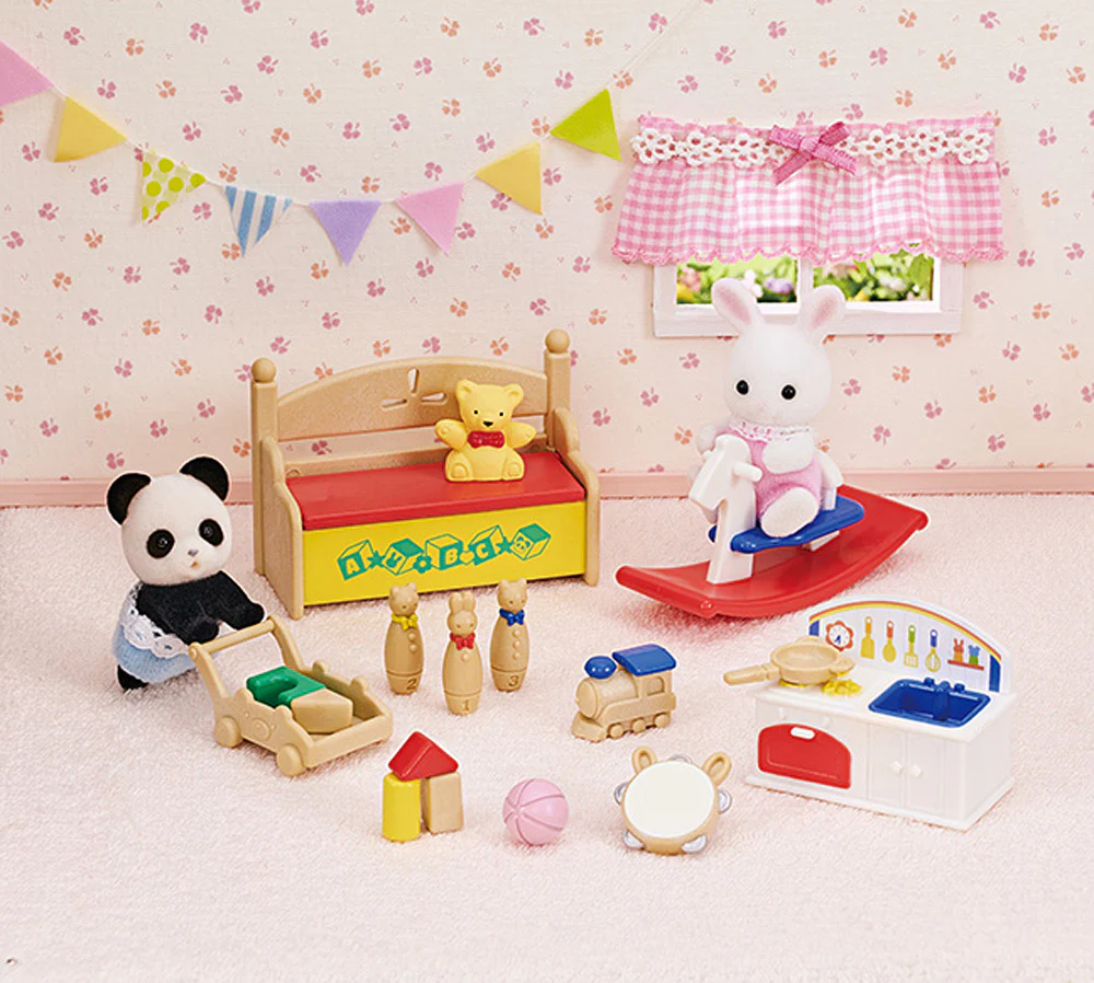 Calico Critters Baby's Toy Box - Snow Rabbit & Panda - Image 3