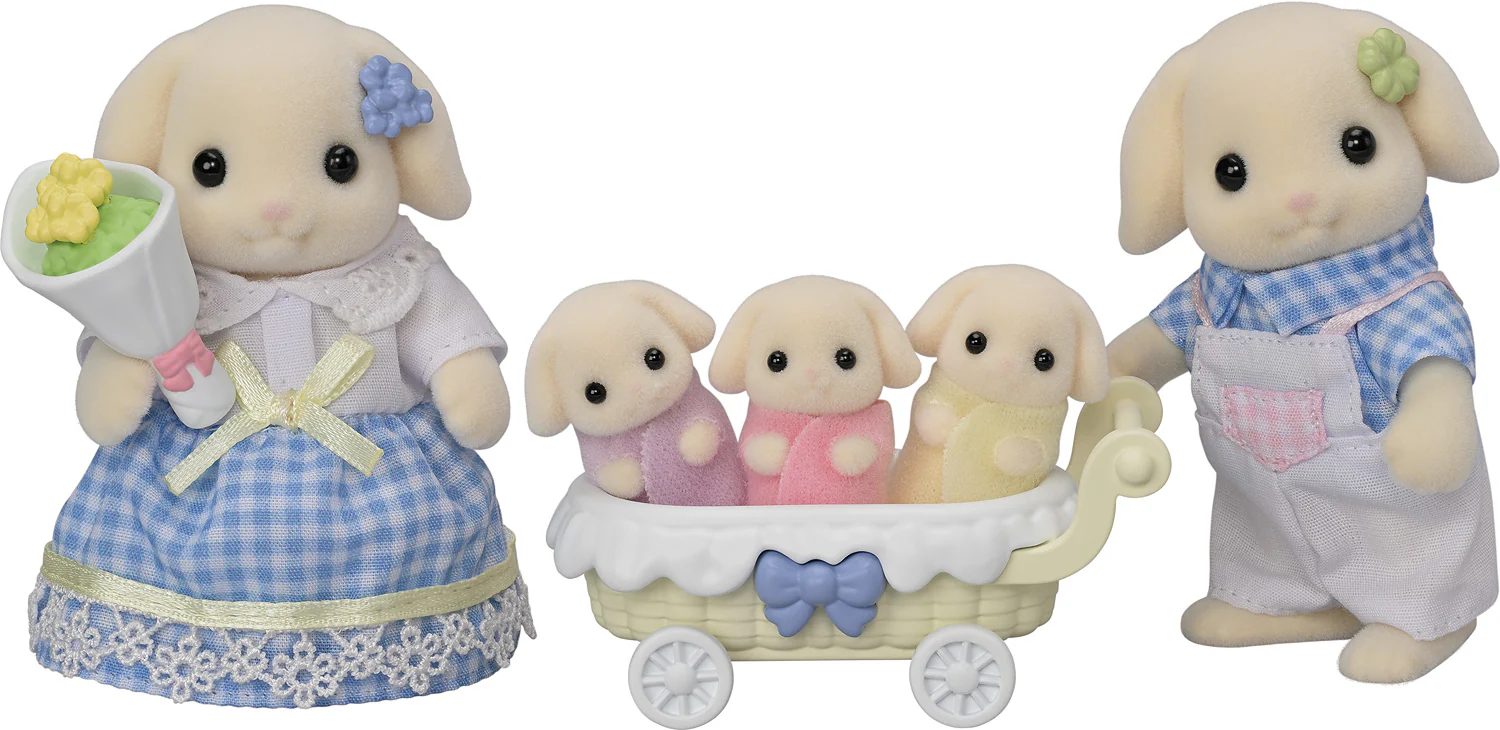 Calico Critters Flora Rabbit Family - Image 4