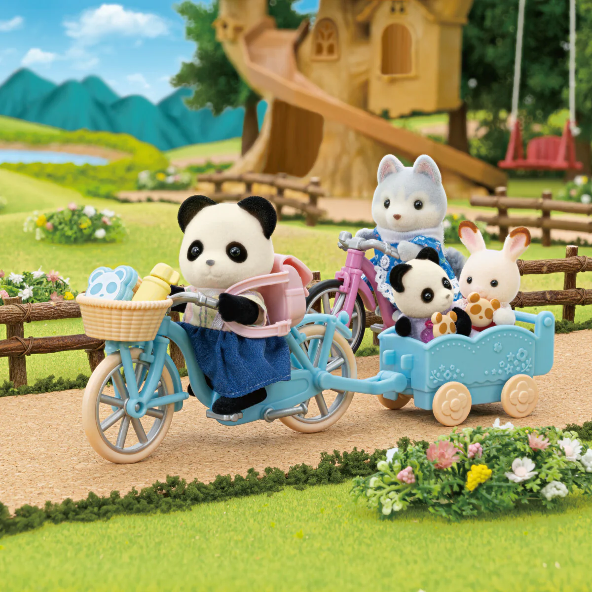 Calico Critters Cycle &amp; Skate Set Panda Girl - Image 6