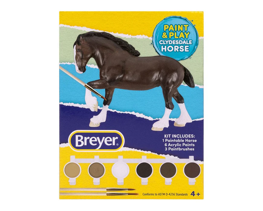Clydesdale Paint Play Horse Asst: BCR10374
