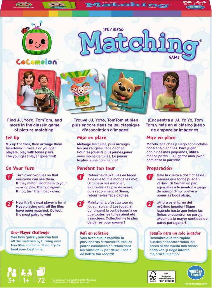 Cocomelon Matching Game - Trilingual - Image 4