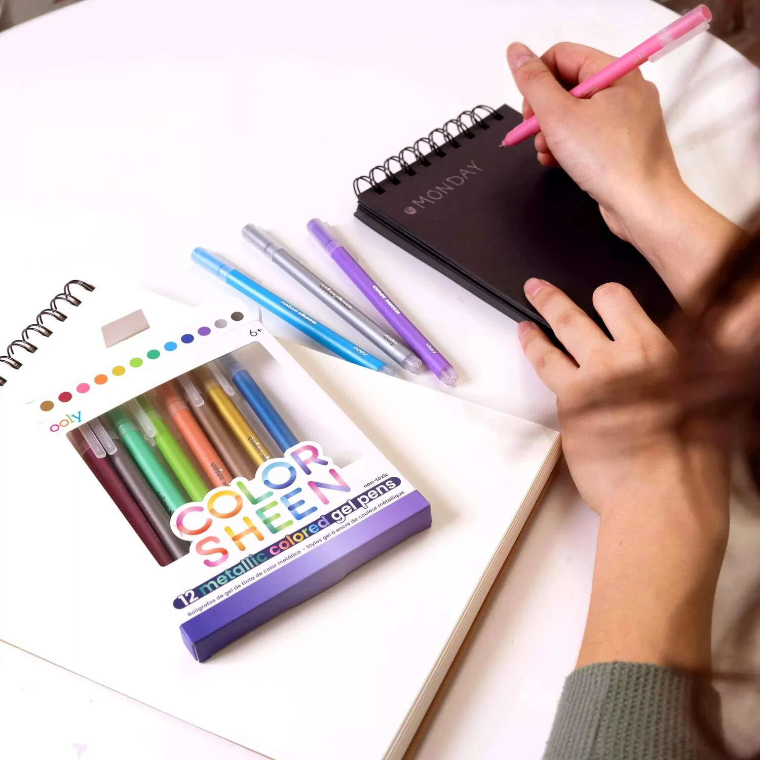 Color Sheen Metallic Colored Gel Pens - Set of 12 - Image 5
