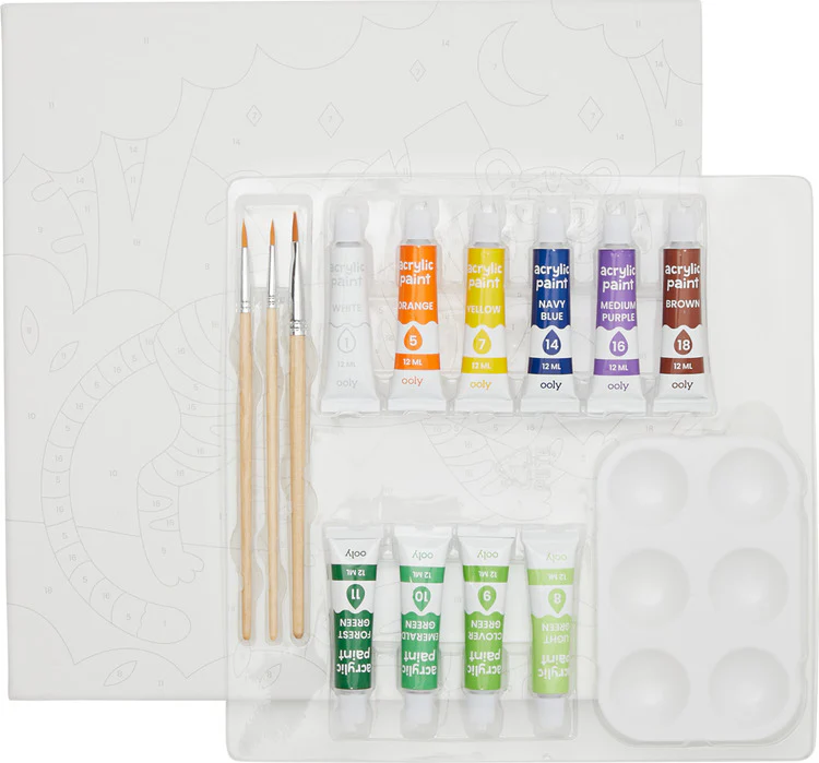 Colorific Canvas Paint By Number Kit - Terrific Tiger - Image 2
