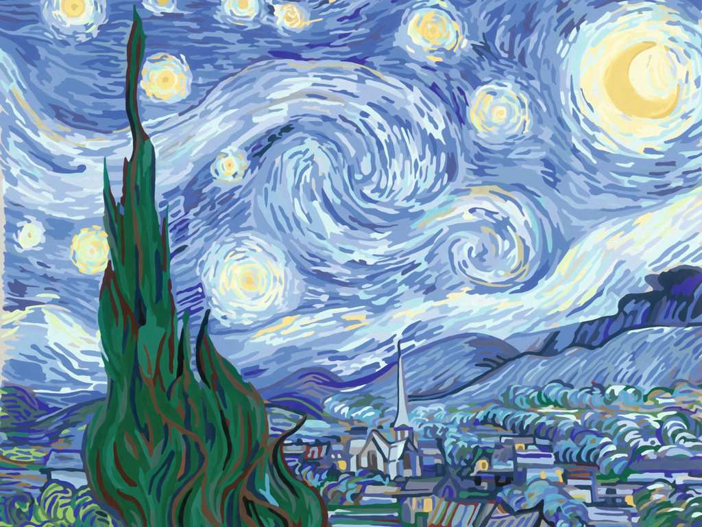 CreArt CV: Van Gogh Starry Night 12x16 - Image 2