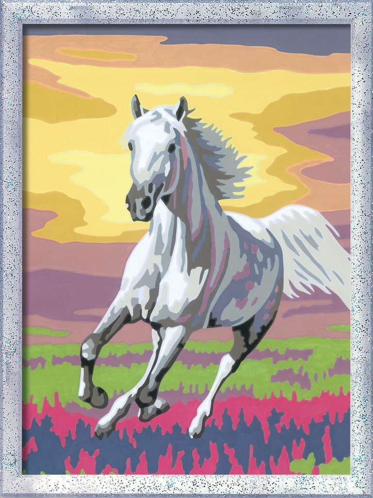 CreArt: Horse at Sunset w/Glitter 7x10 - Image 2