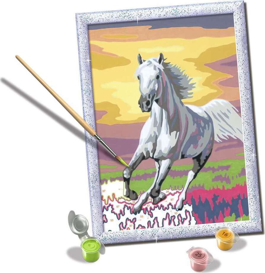CreArt: Horse at Sunset w/Glitter 7x10 - Image 4