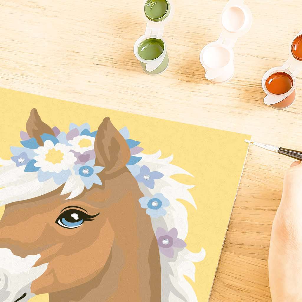 CreArt: Horse with Flowers 7x10 w/Stickers - Image 4