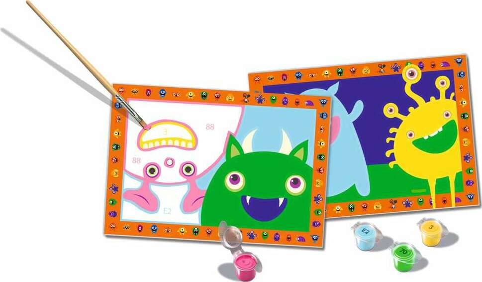 CreArt Jr:  Paint-By-Number - Silly Monsters (2 images) - Image 4