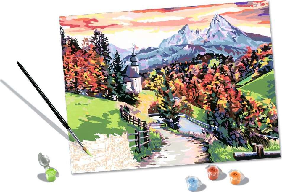 CreArt: Paint-By-Number Beautiful Bavaria 12x16 - Image 3