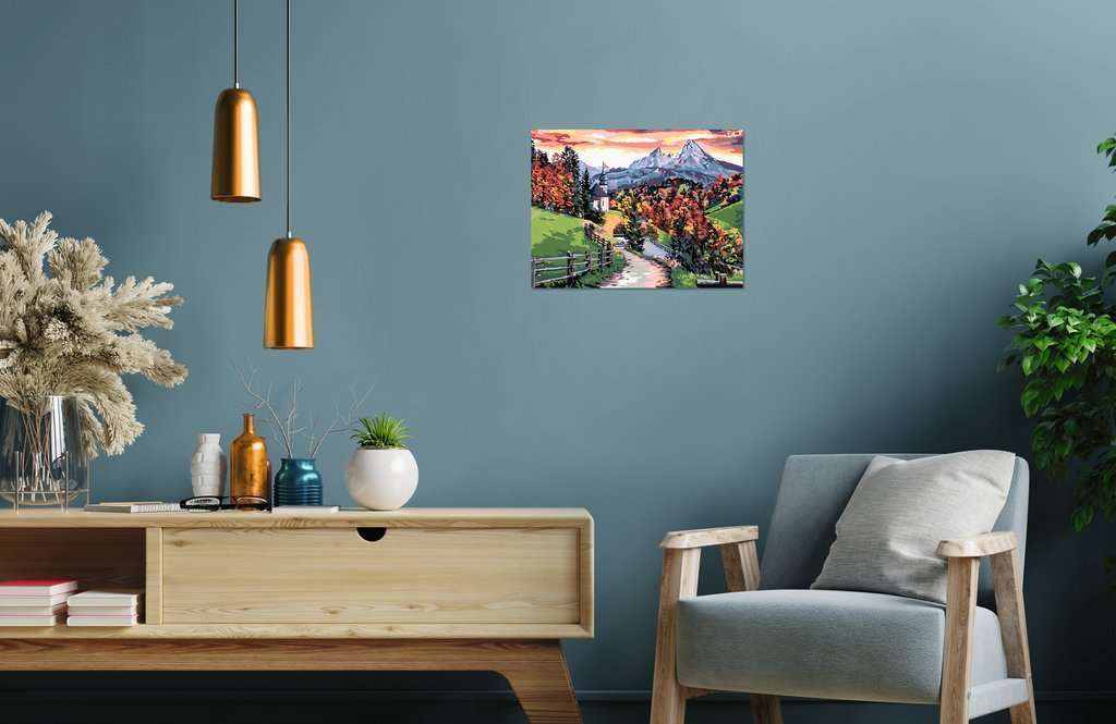 CreArt: Paint-By-Number Beautiful Bavaria 12x16 - Image 4