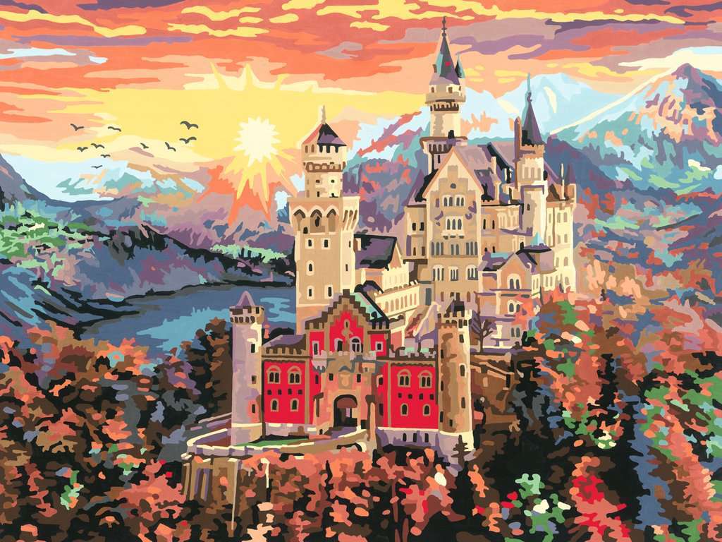 CreArt: Paint-By-Number Fairytale Castle 12x16 - Image 2