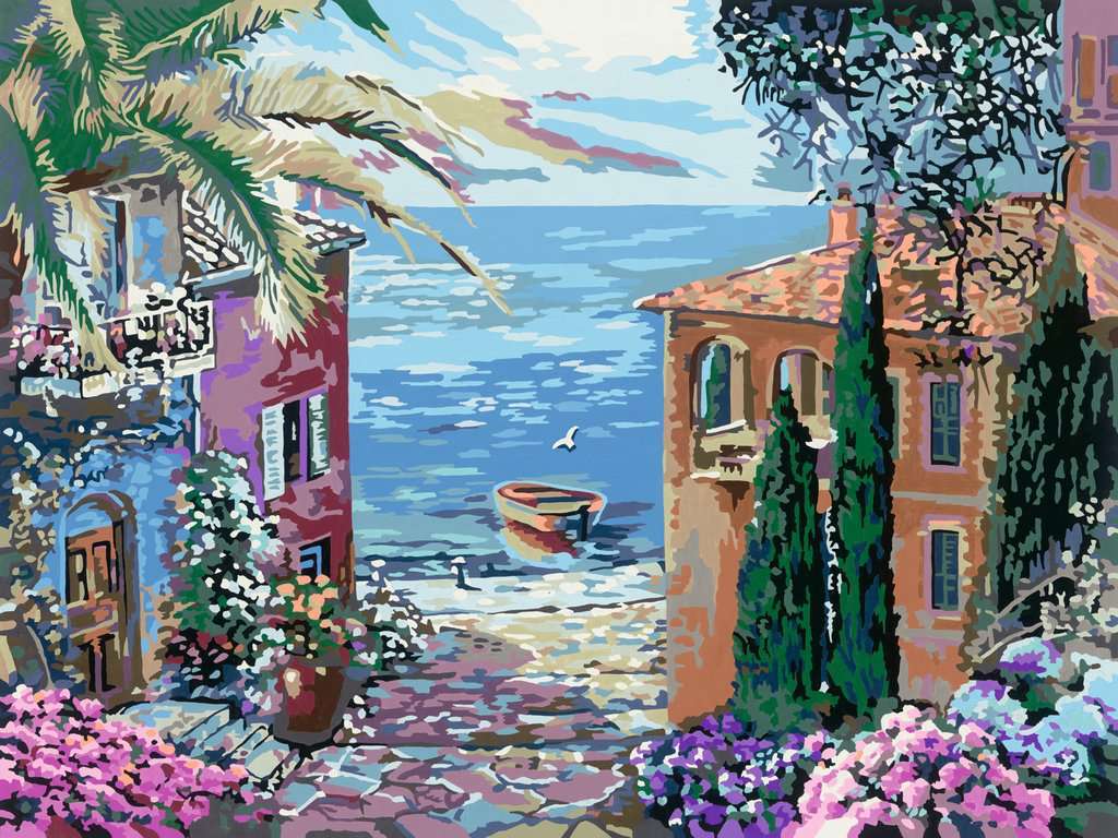 CreArt: Paint-By-Number Mediterranean Flair 12x16 - Image 2
