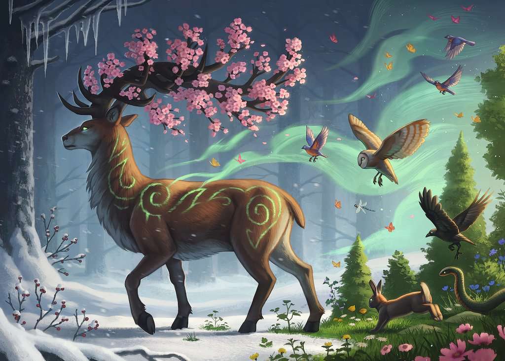 Deer of Spring (1000 pc Puzzles) - Image 2