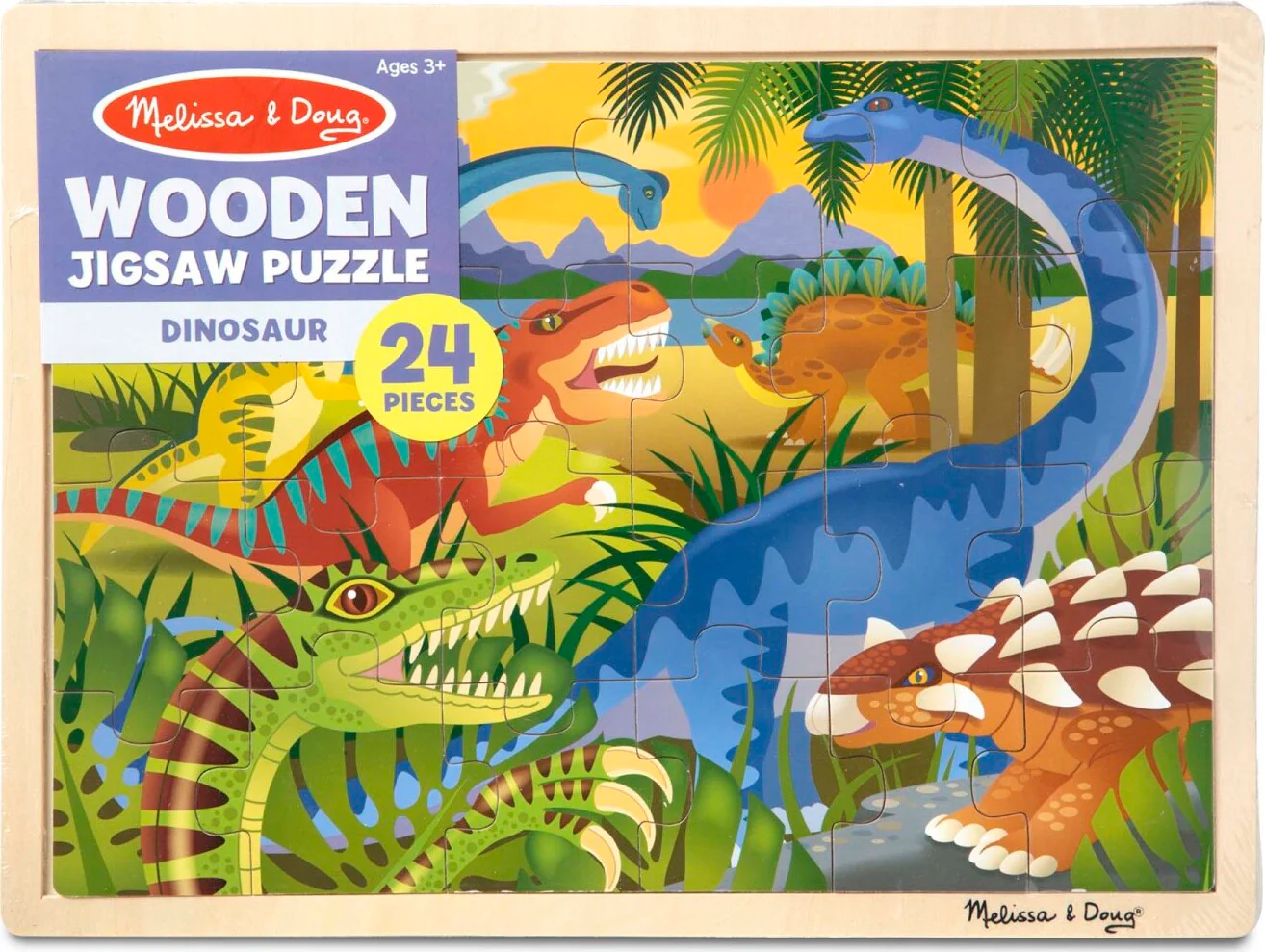 Dinosaur Wooden Jigsaw Puzzle - 24 Pieces - Image 2