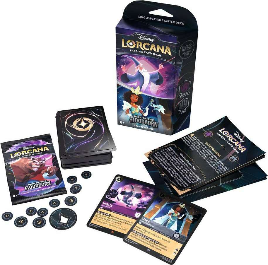 Disney Lorcana: Rise of the Floodborn TCG Starter Deck Amethyst and Steel - Image 2